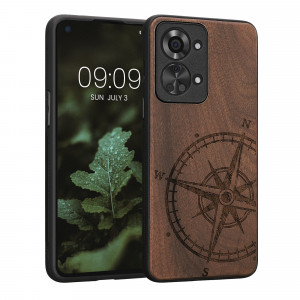 Husa Kwmobile pentru OnePlus Nord 2T, Lemn, Maro, 58767.01 - Img 1