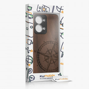 Husa Kwmobile pentru OnePlus Nord 2T, Lemn, Maro, 58767.01 - Img 8