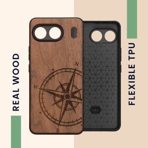 Husa Kwmobile pentru OnePlus Nord 4, Maro, Lemn/Silicon, KWM000022VM001C - Img 3