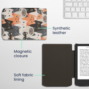 Husa Kwmobile pentru PocketBook Verse/Verse Pro, Multicolor, Piele ecologica, KWM000023RQ003C - Img 5