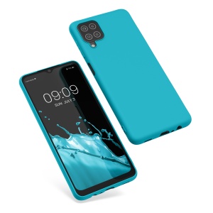 Husa Kwmobile pentru Samsung Galaxy A12, Albastru deschis, Silicon, KWM000012BL060C - Img 2