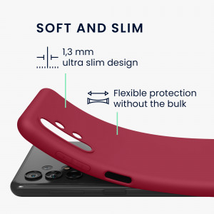 Husa Kwmobile pentru Samsung Galaxy A13, Silicon, Rosu, 57805.229 - Img 3