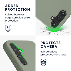Husa Kwmobile pentru Samsung Galaxy A14 5G, Verde, Silicon, KWM0000195F012C - Img 3