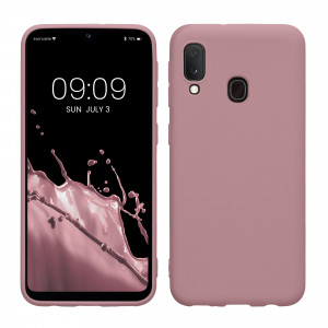 Husa Kwmobile pentru Samsung Galaxy A20e, Roz, Silicon, 48738.52 - Img 1