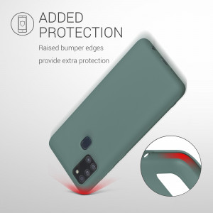 Husa Kwmobile pentru Samsung Galaxy A21s, Silicon, Verde, 52494.171 - Img 7