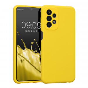 Husa Kwmobile pentru Samsung Galaxy A23, Silicon, Galben, 57829.165 - Img 1