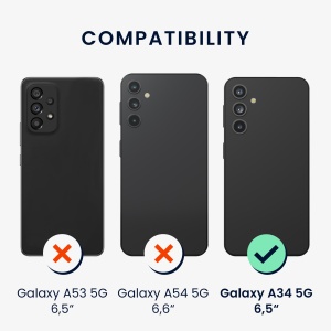 Husa Kwmobile pentru Samsung Galaxy A34 5G, Albastru, Silicon, KWM000018GC049C - Img 6