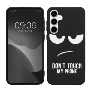 Husa Kwmobile pentru Samsung Galaxy A35, Negru/Alb, Silicon, KWM000021QC001C - Img 1