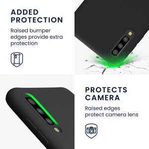 Husa Kwmobile pentru Samsung Galaxy A50, Albastru inchis, Silicon, KWM000009SZ021C - Img 4