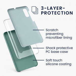 Husa kwmobile pentru Samsung Galaxy A50, Silicon, Verde, 48715.207 - Img 3