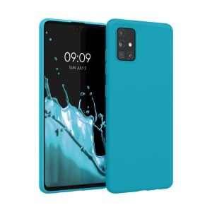 Husa Kwmobile pentru Samsung Galaxy A51, Albastru deschis, Silicon, KWM000010YZ056C - Img 1