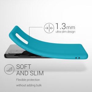 Husa Kwmobile pentru Samsung Galaxy A51, Albastru deschis, Silicon, KWM000010YZ056C - Img 6