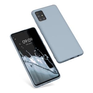 Husa Kwmobile pentru Samsung Galaxy A51, Albastru deschis, Silicon, KWM000010YZ052C - Img 2
