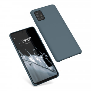 Husa Kwmobile pentru Samsung Galaxy A51, Silicon, Albastru, 51197.202 - Img 2