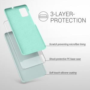 Husa Kwmobile pentru Samsung Galaxy A51, Verde deschis, Silicon, 51197.200 - Img 3