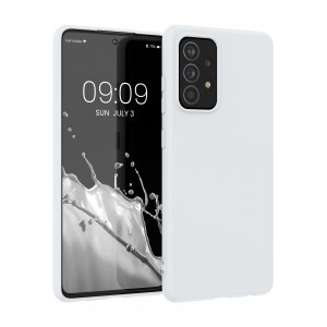Husa Kwmobile pentru Samsung Galaxy A52/Galaxy A52 5G/Galaxy A52s 5G, Silicon, Alb, 54346.48 - Img 1