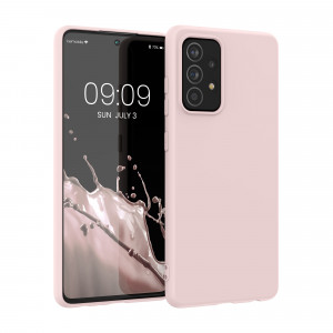 Husa Kwmobile pentru Samsung Galaxy A52/Galaxy A52 5G/Galaxy A52s 5G, Silicon, Roz, 54346.225 - Img 1