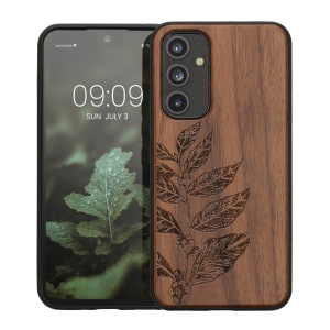 Husa Kwmobile pentru Samsung Galaxy A54 5G, Maro, Lemn/Silicon, 60799.06 - Img 2