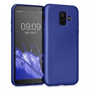 Husa Kwmobile pentru Samsung Galaxy A6 (2018), Silicon, Albastru, 46374.64 - Img 1
