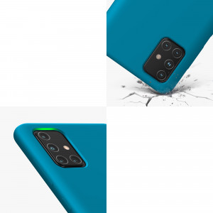 Husa kwmobile pentru Samsung Galaxy A71, Silicon, Albastru, 51209.228 - Img 7