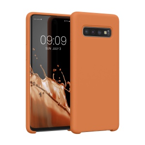 Husa Kwmobile pentru Samsung Galaxy S10, Portocaliu, Silicon, KWM000009QK051C - Img 1