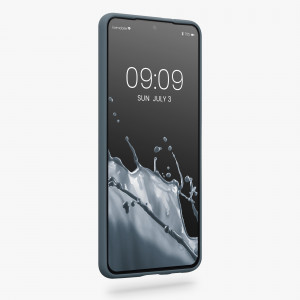 Husa Kwmobile pentru Samsung Galaxy S21 Plus, Silicon, Albastru, 54065.202 - Img 3