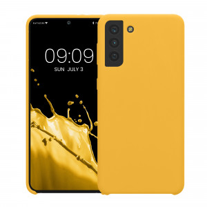 Husa Kwmobile pentru Samsung Galaxy S21 Plus, Silicon, Galben, 54066.191 - Img 2