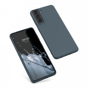 Husa Kwmobile pentru Samsung Galaxy S21, Silicon, Albastru, 54055.202 - Img 2