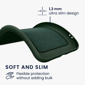 Husa Kwmobile pentru Samsung Galaxy S22, Verde inchis, Silicon, KWM0000191F004C - Img 7