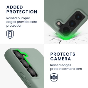 Husa Kwmobile pentru Samsung Galaxy S22, Verde, Silicon, KWM000014GR072C - Img 3