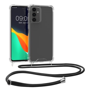 Husa Kwmobile pentru Samsung Galaxy S23 FE, Transparent/Negru, Silicon, KWM000021LL001C - Img 1
