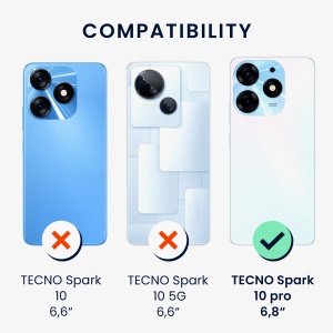 Husa Kwmobile pentru Tecno Spark 10 Pro, Negru, Silicon, 61757.47 - Img 6