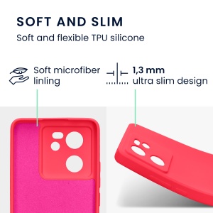 Husa Kwmobile pentru Xiaomi 13T/13T Pro, Roz, Silicon, KWM000020IU005C - Img 5