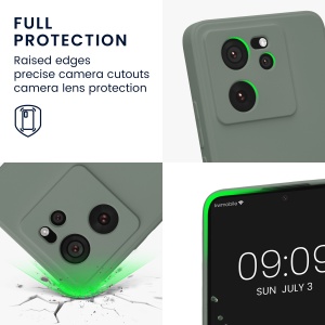 Husa Kwmobile pentru Xiaomi 13T/13T Pro, Verde deschis, Silicon, KWM000020IU008C - Img 4