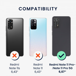 Husa Kwmobile pentru Xiaomi Redmi Note 11 Pro/Redmi Note 11 Pro 5G, Piele ecologica, Multicolor, 56716.02 - Img 7