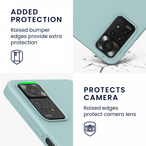 Husa Kwmobile pentru Xiaomi Redmi Note 11 Pro/Redmi Note 11 Pro 5G, Silicon, Verde, 57373.200 - Img 4