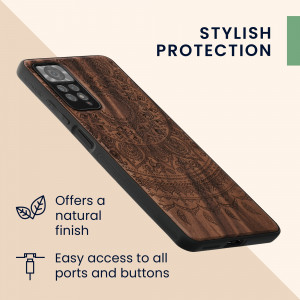 Husa kwmobile pentru Xiaomi Redmi Note 11 Pro/Redmi Note 11 Pro 5G/Redmi Note 12 Pro , Lemn, Maro, 57381.07 - Img 6