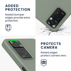 Husa kwmobile pentru Xiaomi Redmi Note 11 Pro/Redmi Note 11 Pro 5G/Redmi Note 12 Pro , Silicon, Verde, 57373.172 - Img 4