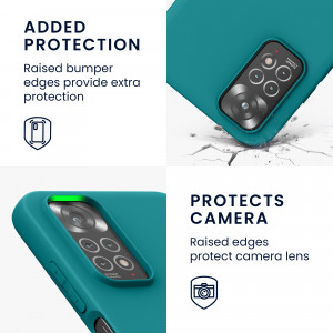 Husa Kwmobile pentru Xiaomi Redmi Note 11/Redmi Note 11s, Silicon, Verde, 57368.57 - Img 4