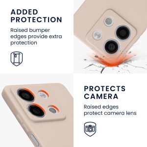 Husa Kwmobile pentru Xiaomi Redmi Note 13, Crem, Silicon, KWM000020LK002C - Img 3