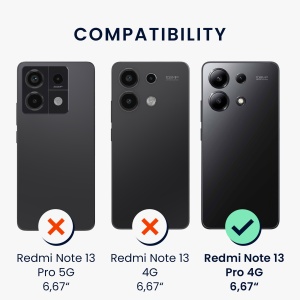 Husa Kwmobile pentru Xiaomi Redmi Note 13 Pro, Negru, Silicon, KWM000020LY001C - Img 6
