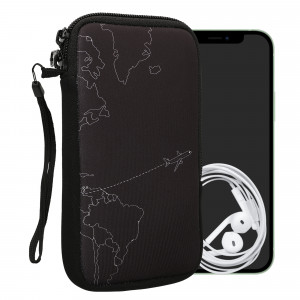 Husa Kwmobile Universala L - 6,5", Neopren, Negru/Alb , 30226.3.65 - Img 1