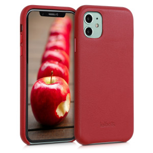 Husa pentru Apple iPhone 11, Piele naturala, Rosu, 49737.09 - Img 1