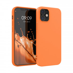 Husa pentru Apple iPhone 12 / iPhone 12 Pro, Silicon, Portocaliu, 53938.150, kwmobile - Img 1