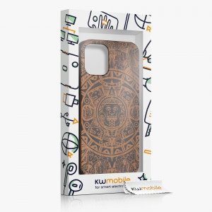 Husa pentru Apple iPhone 12 Mini, Lemn, Maro, 52733.07, kwmobile - Img 6