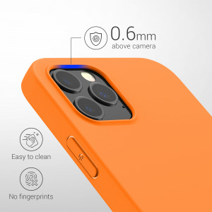 Husa pentru Apple iPhone 12 Pro Max, Silicon, Portocaliu, 53940.150 - Img 4