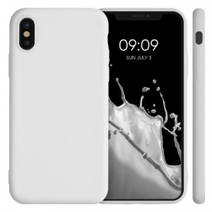 Husa pentru Apple iPhone X / iPhone XS, Silicon, Alb, 42492.02, kwmobile - Img 2