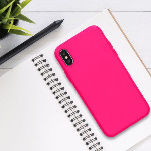 Husa pentru Apple iPhone X / iPhone XS, Silicon, Roz, 49982.77 - Img 3
