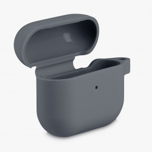 Husa pentru casti Apple AirPods 3, Kwmobile, Gri, Silicon, 56655.22 - Img 4