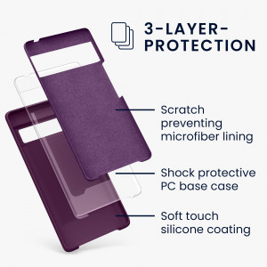 Husa pentru Google Pixel 6 Pro, Silicon, Violet, 55863.187, kwmobile - Img 3